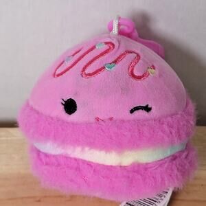 Squishmallows Middy the Macaron Pink Plush Clip